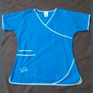 Detroit Lions Scrub Top Ladies Small